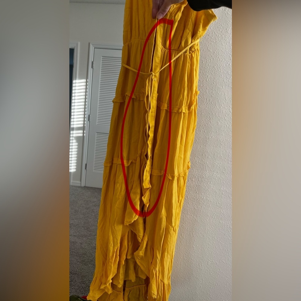 Slate & Willow Yellow Tiered Dress - Picture 7 of 11